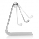 Verstelbare aluminium smartphone standaard zilverkleurig